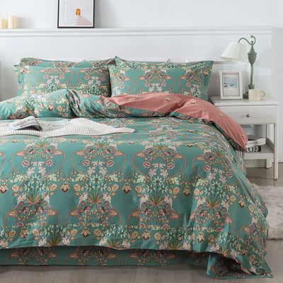Cotton 600TC Reversible Soft Breathable Duvet Cover Set | AnyLinen