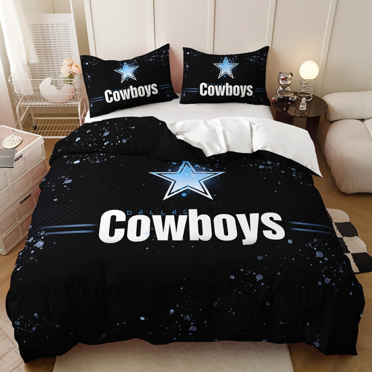 Dallas Cowboys Inspired 4-Piece Bed Sheet Set