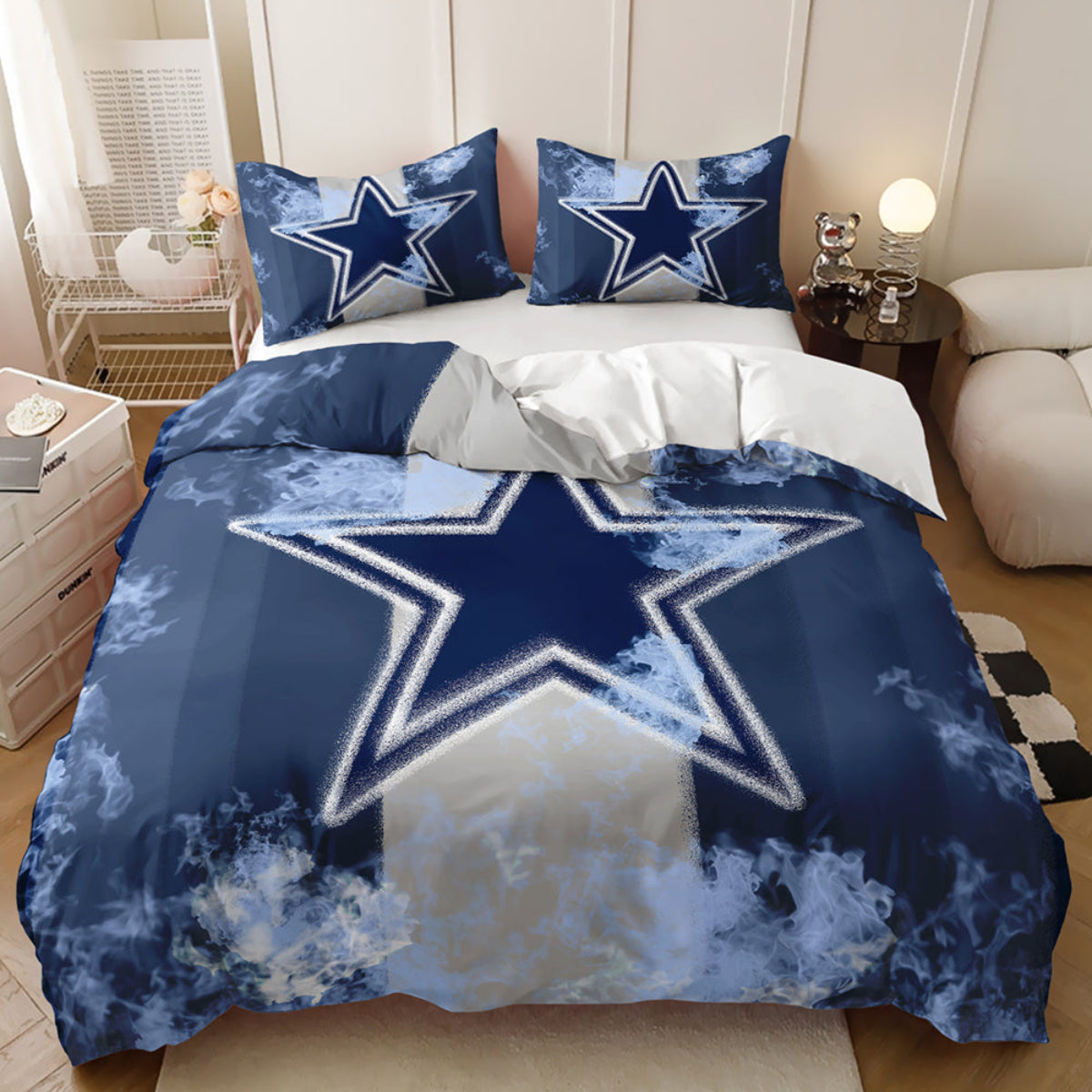 Dallas Cowboys Inspired 4-Piece Bed Sheet Set