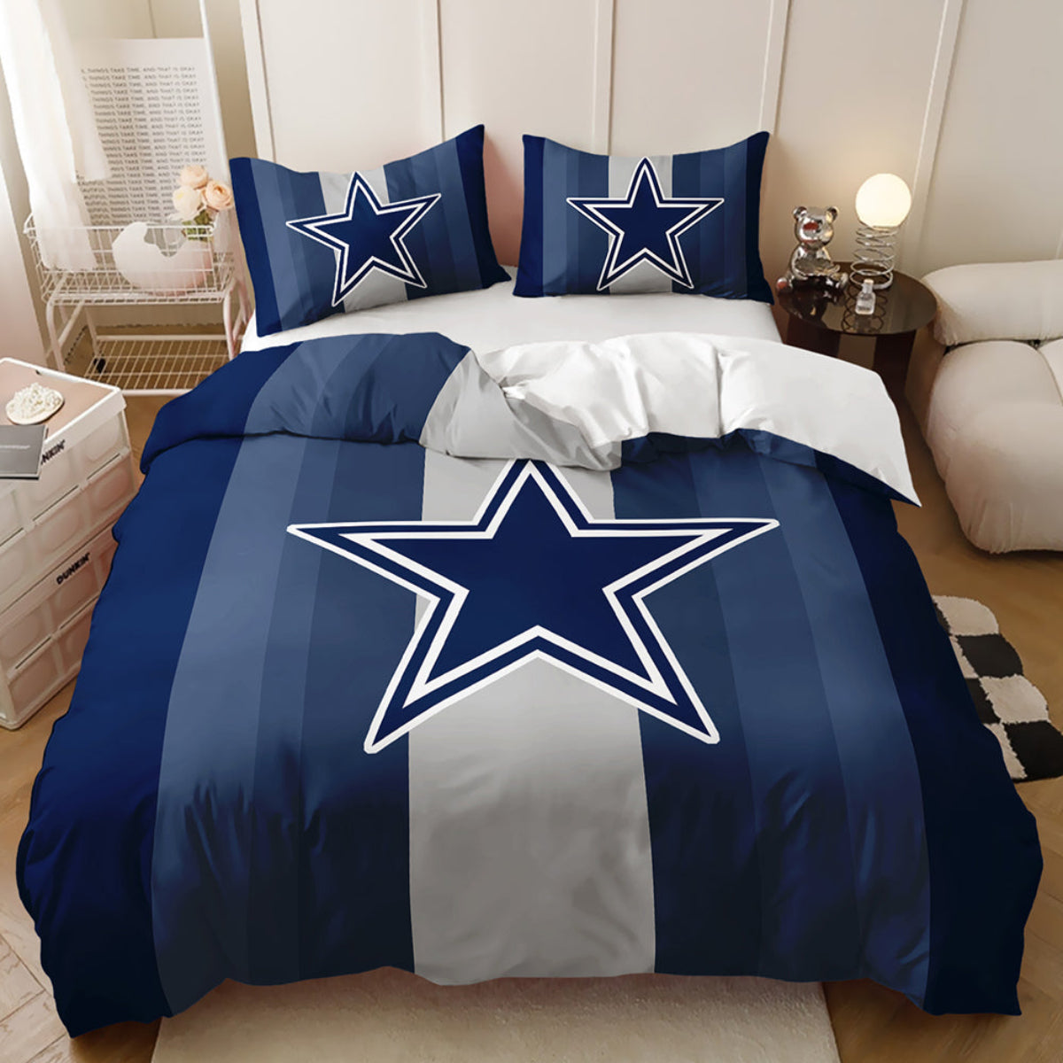 Dallas Cowboys Inspired 4-Piece Bed Sheet Set