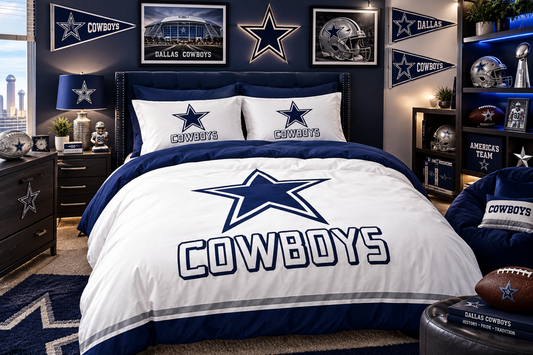 Dallas Cowboys Inspired 4-Piece Bed Sheet Set
