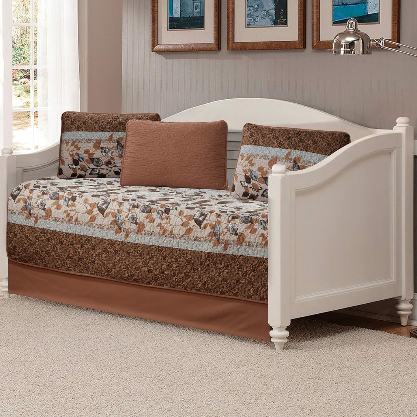 Day Bed Cover Modern Reversible 5 Pcs Set - Anna's Linens