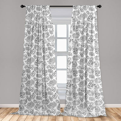 Exotic Inspired Pattern Decorative Window Rod Pocket Curtains | Any Linen