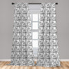 Exotic Inspired Pattern Decorative Window Rod Pocket Curtains | Any Linen