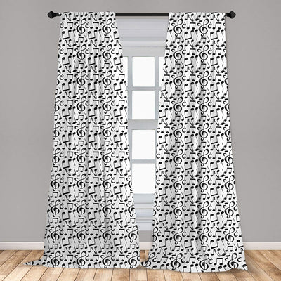 Exotic Inspired Pattern Decorative Window Rod Pocket Curtains | Any Linen