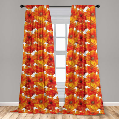 Exotic Inspired Pattern Decorative Window Rod Pocket Curtains | Any Linen