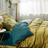 Floral Silky Satin Bird Flower Pattern Comforter Cover 3 pcs Set