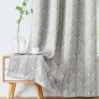 Geometric Pattern Design Darkening Thermal Insulated Blackout Curtains - AnyLinen