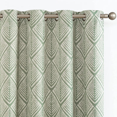 Geometric Pattern Design Darkening Thermal Insulated Blackout Curtains - AnyLinen