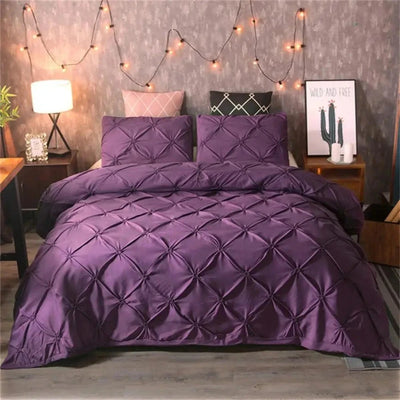 Luxury Pinch Pleat Brief 3 pcs Duvet Cover Set - Anna's Linens Store