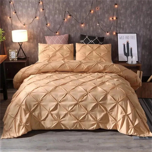 Luxury Pinch Pleat Brief 3 pcs Duvet Cover Set - Anna's Linens Store
