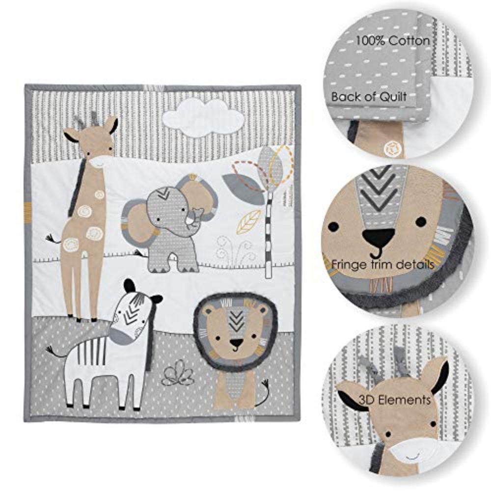 Jungle Safari 6 pcs Baby Crib Bedding Set | Anna's Linens
