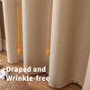 Linen Curtains Thick Semi Sheer Drapes Light Filtering Privacy Window