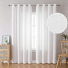 Linen Curtains Thick Semi Sheer Drapes Light Filtering Privacy Window