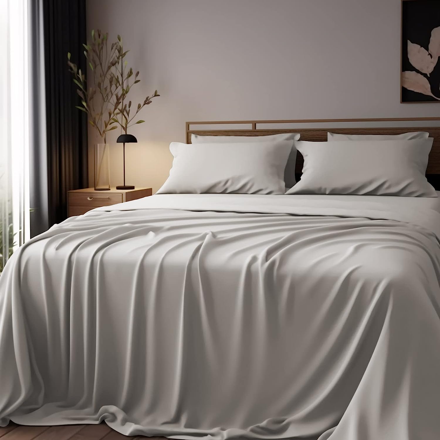 Luxuriously Soft Organic Bamboo Bed Sheets: Cooling and Breathable