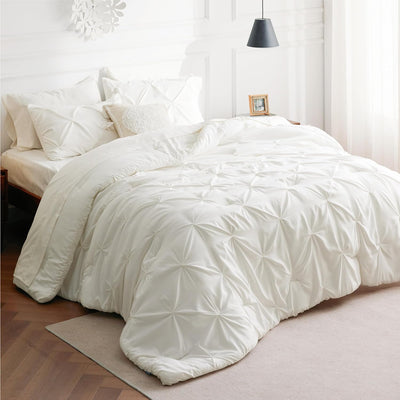 Luxury Duvet Cover Pinch Pleat Brief Bedding 7-Pieces Set - AnyLinen