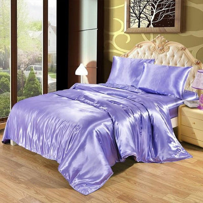 Luxury Satin Silk Duvet Cover Bed Sheets