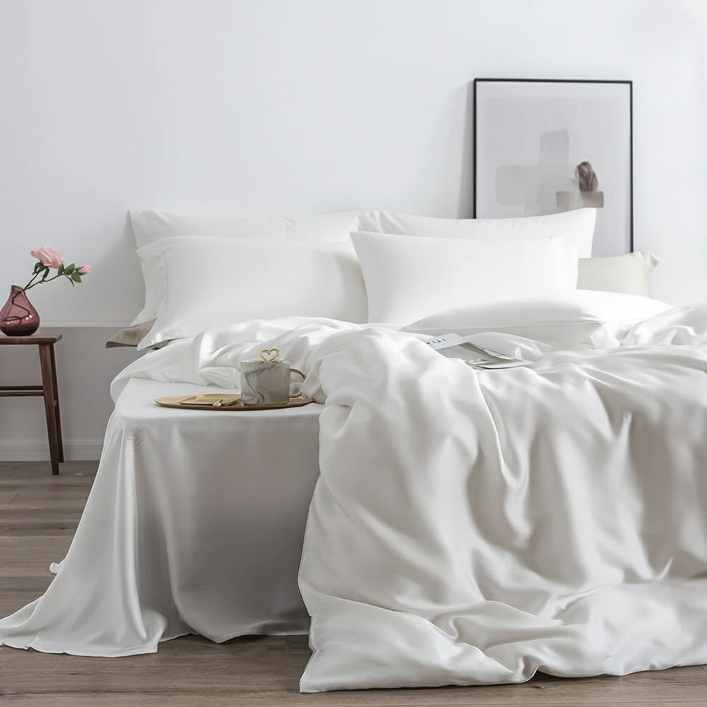 25 Momme Nature Mulberry Silk Top Grade Healthy Beauty Duvet Cover Set