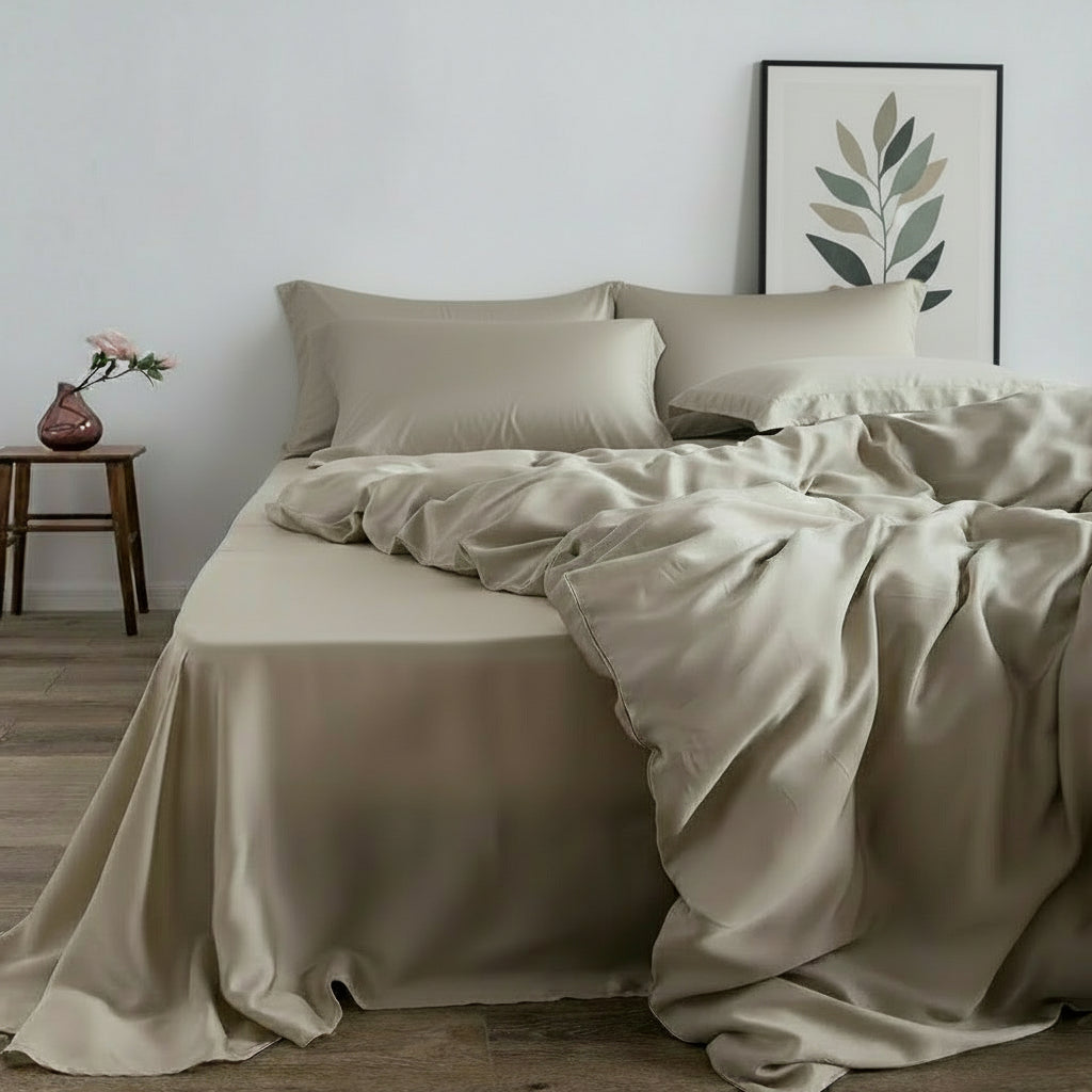 25 Momme Nature Mulberry Silk Top Grade Healthy Beauty Duvet Cover Set