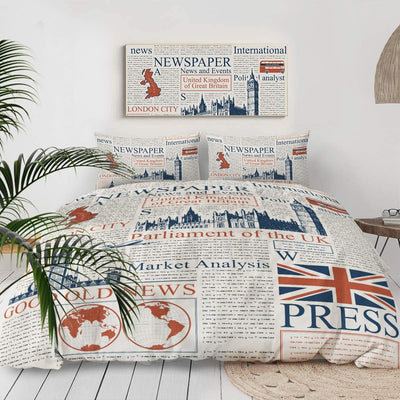 Paris Theme Bedding Comforter Cover 3 Pieces Duvet Cover Set | AnyLinen
