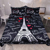 Paris Theme Bedding Comforter Cover 3 Pieces Duvet Cover Set | AnyLinen