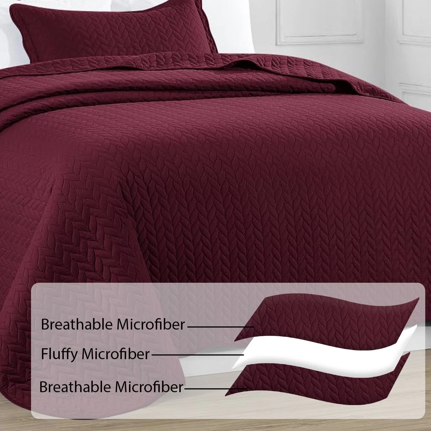 Luxury Quilted Coverlet Bedspread | Anna's Linens