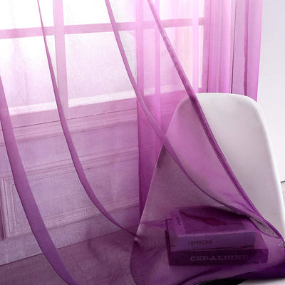 Semi Sheer Soft Linen Curtains Voile Grommet Set of 2 | Any Linen