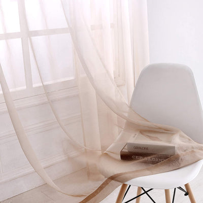 Semi Sheer Soft Linen Curtains Voile Grommet Set of 2 | Any Linen