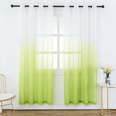 Semi Sheer Soft Linen Curtains Voile Grommet Set of 2 | Any Linen