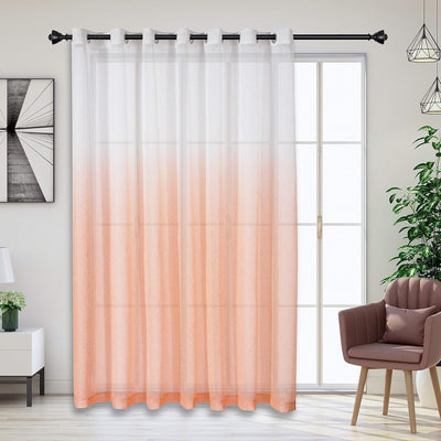 Semi Sheer Soft Linen Curtains Voile Grommet Set of 2 - AnyLinen