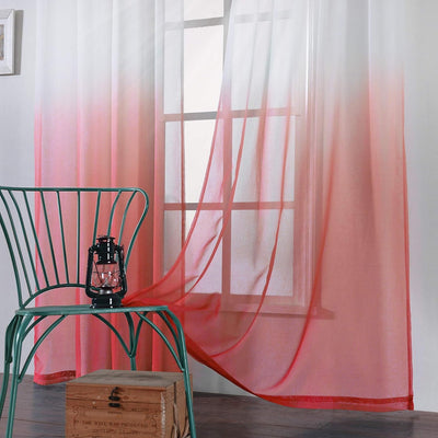 Semi Sheer Soft Linen Curtains Voile Grommet Set of 2 - AnyLinen