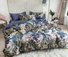 Silk Egyptian Cotton Birds Plant Duvet Cover 4 pcs Bedding Set