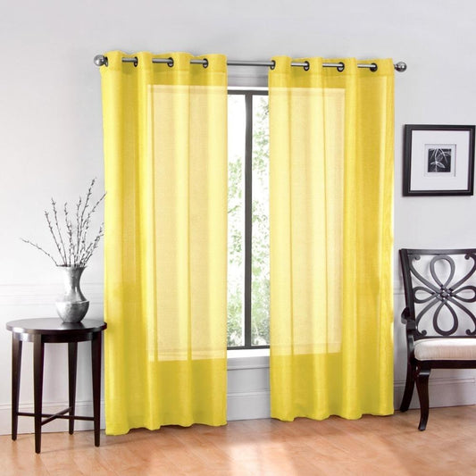Textile 2 Piece Window Sheer Curtains Grommet Panels - AnyLinen