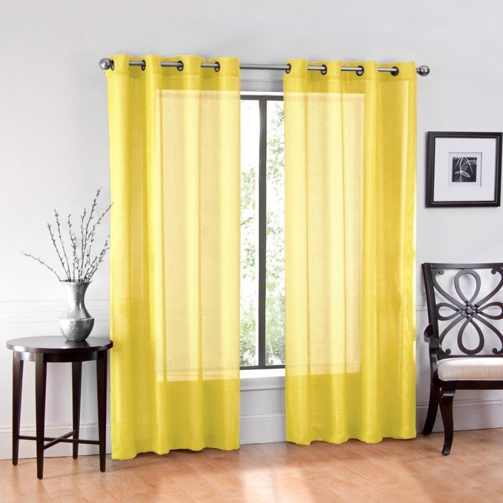 Textile 2 Piece Window Sheer Curtains Grommet Panels - AnyLinen