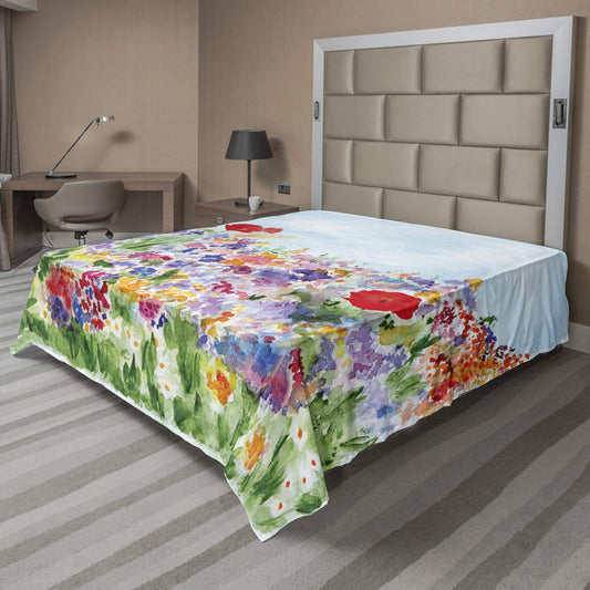 Watercolor Flower Flat Sheet | Anna's Linens