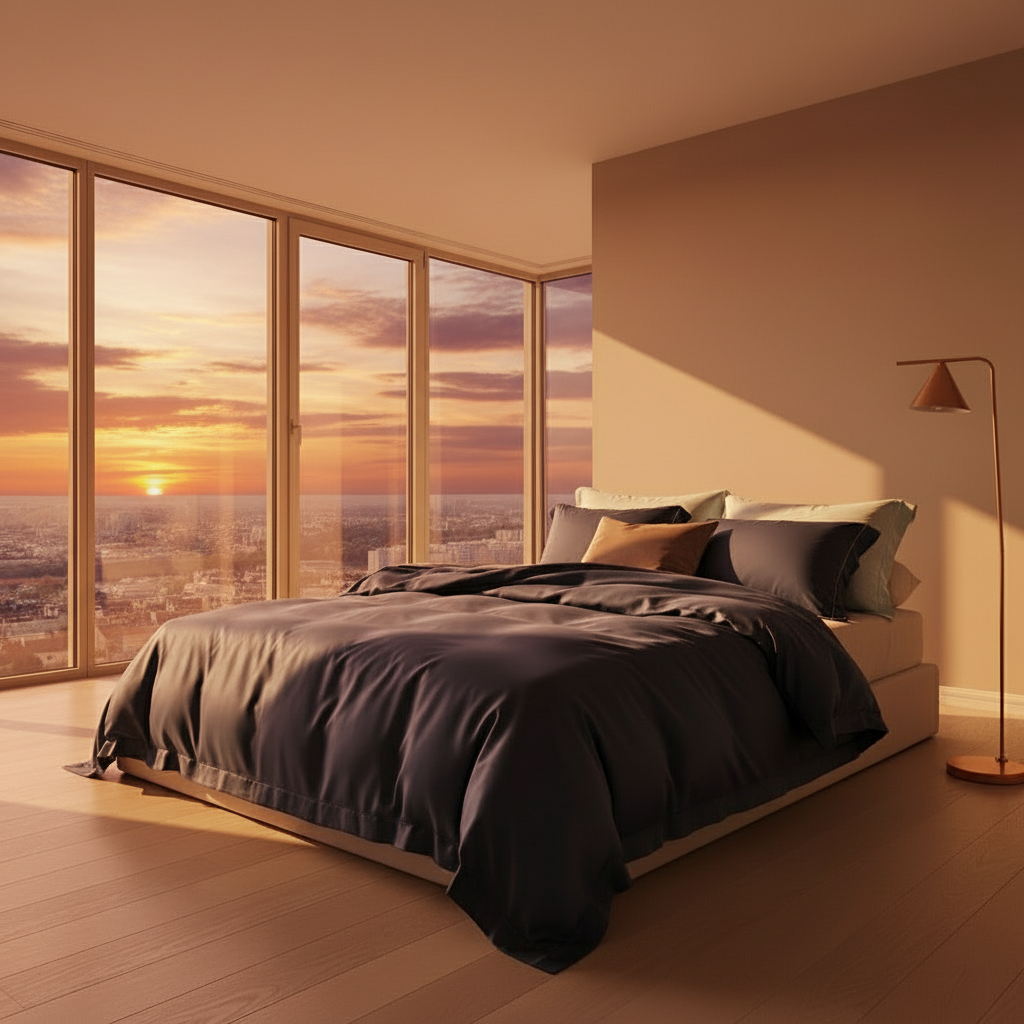 Beauty Healthy Skin 25 Momme Mulberry Silk Flat/Fitted Sheet Duvet Cover Set - Anna's Linens