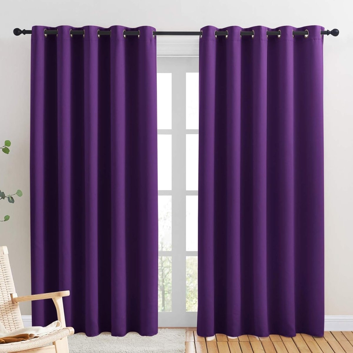 Blackout Window Treatment Thermal Insulated Grommet Drapery Panels - Anna's Linens