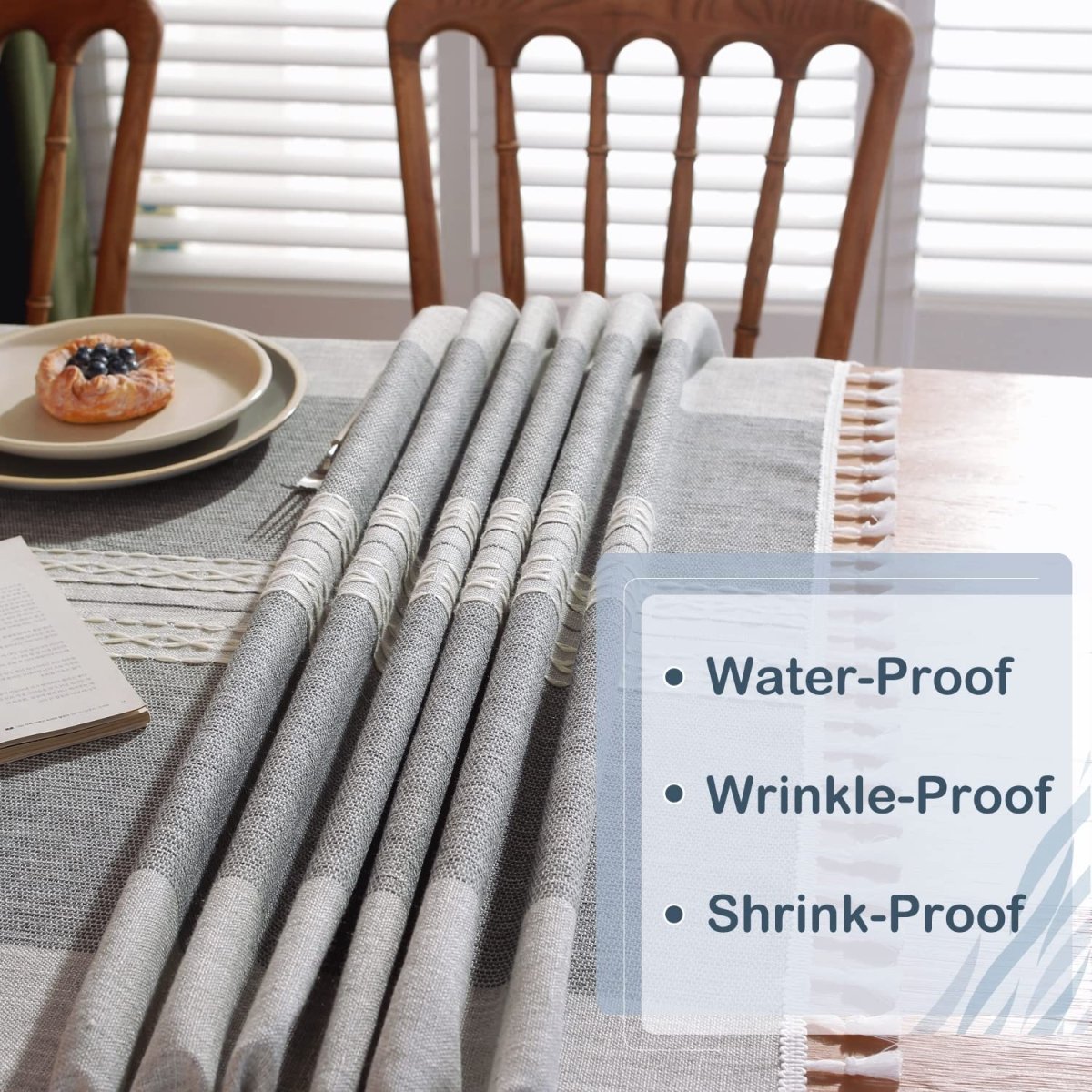 Cotton Linen Waterproof Tablecloth - Anna's Linens