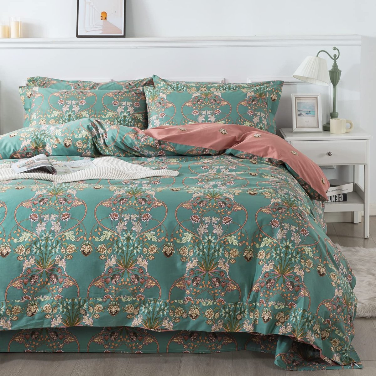 Cotton Reversible Soft Breathable Duvet Cover Set - Anna's Linens