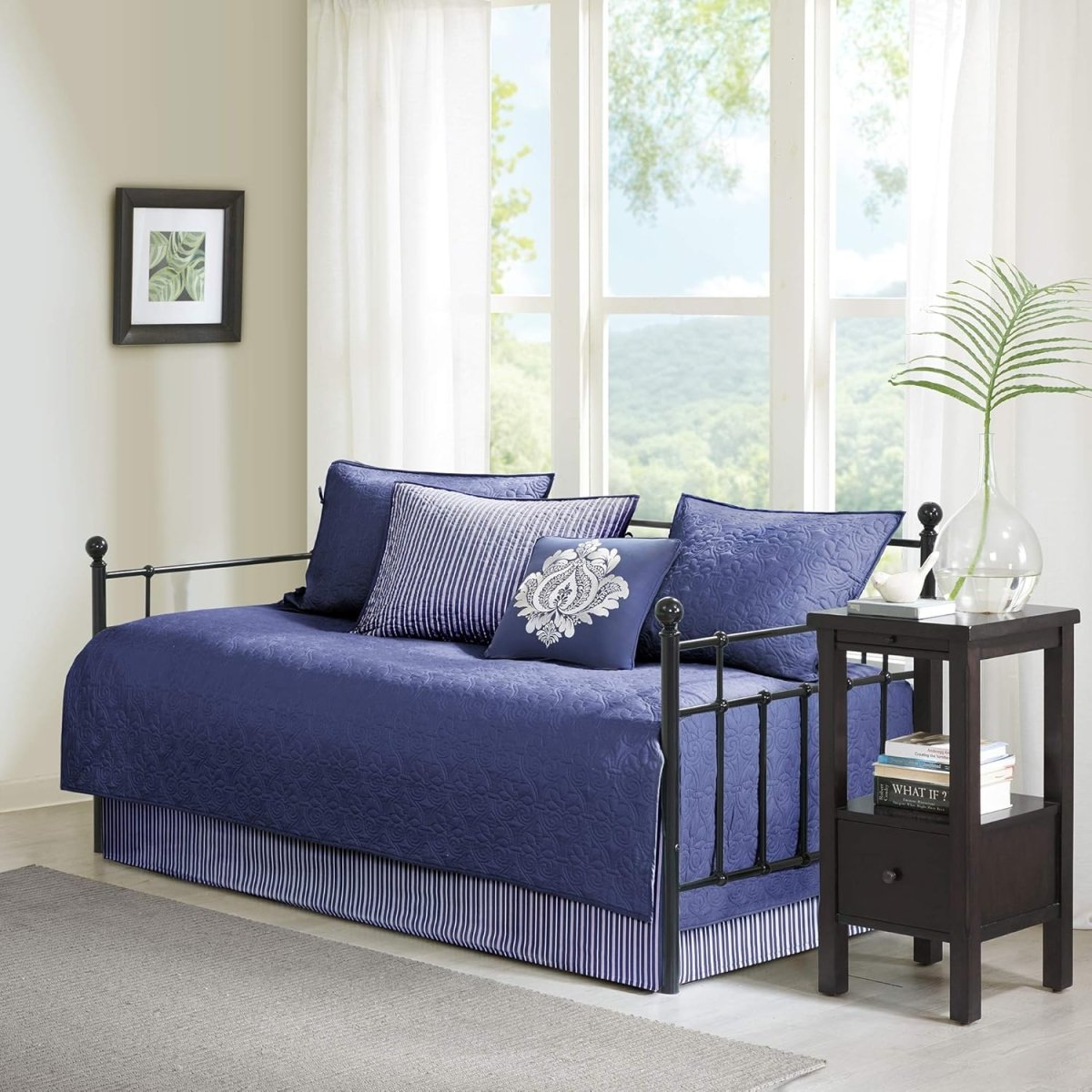 Day Bed Cover Modern Reversible 5 Pcs Set - Anna's Linens
