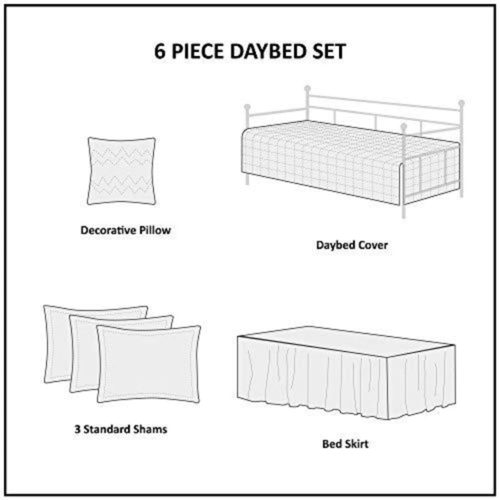 Daybed Size 75"x 39" Quilt Bedding Set 6 Piece Bedding Quilt Ultra Soft Coverlet - Anna's Linens
