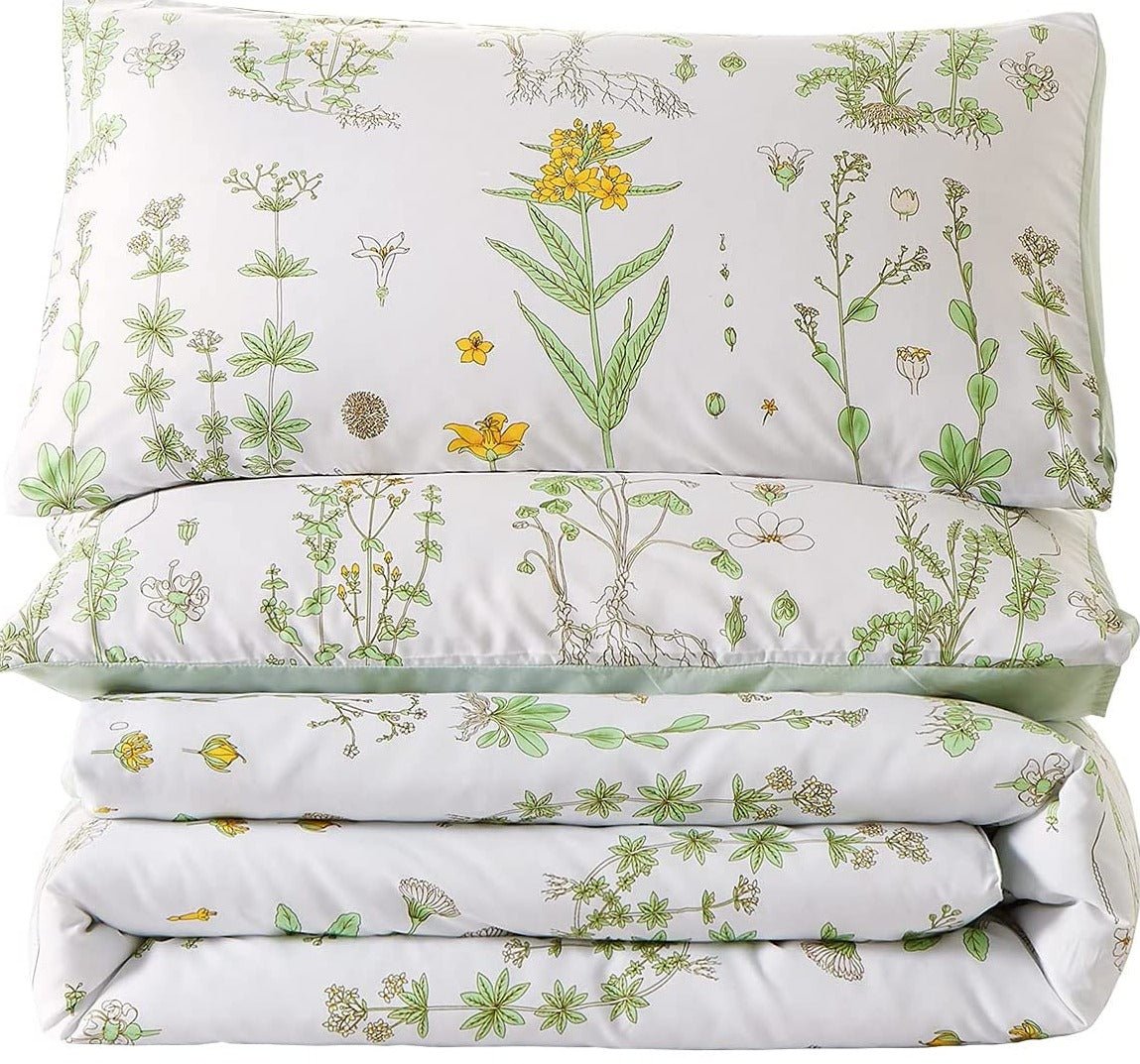 Elegant Plant Flower Soft 3pcs Comforter Set - Anna's Linens