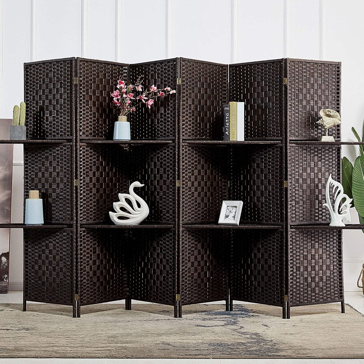 Extra Wide 6 Panels Room Divider Folding Screen Privacy Partition Wall - Anna's Linens
