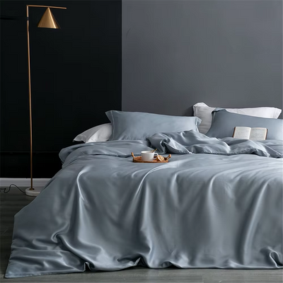 100% Mulberry Silk 25 Momme Beauty Duvet Cover 4-Piece Set - Anna's Linens Store