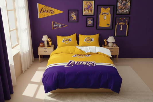 Los Angeles Lakers Inspired 4-Piece Bed Sheet Set