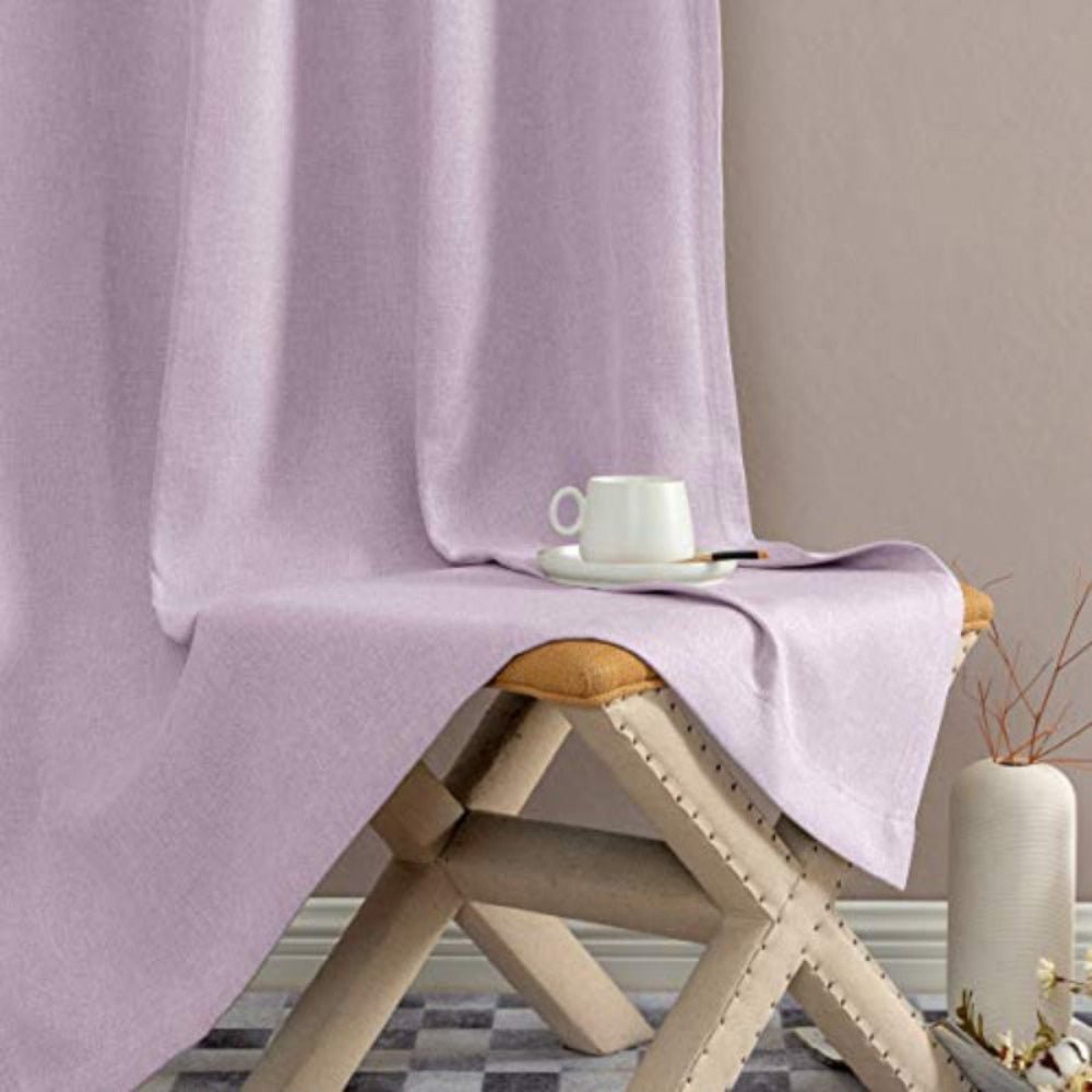 Linen Texture Curtains Light Reducing Grommet Top Drapes 2 Panels - Anna's Linens