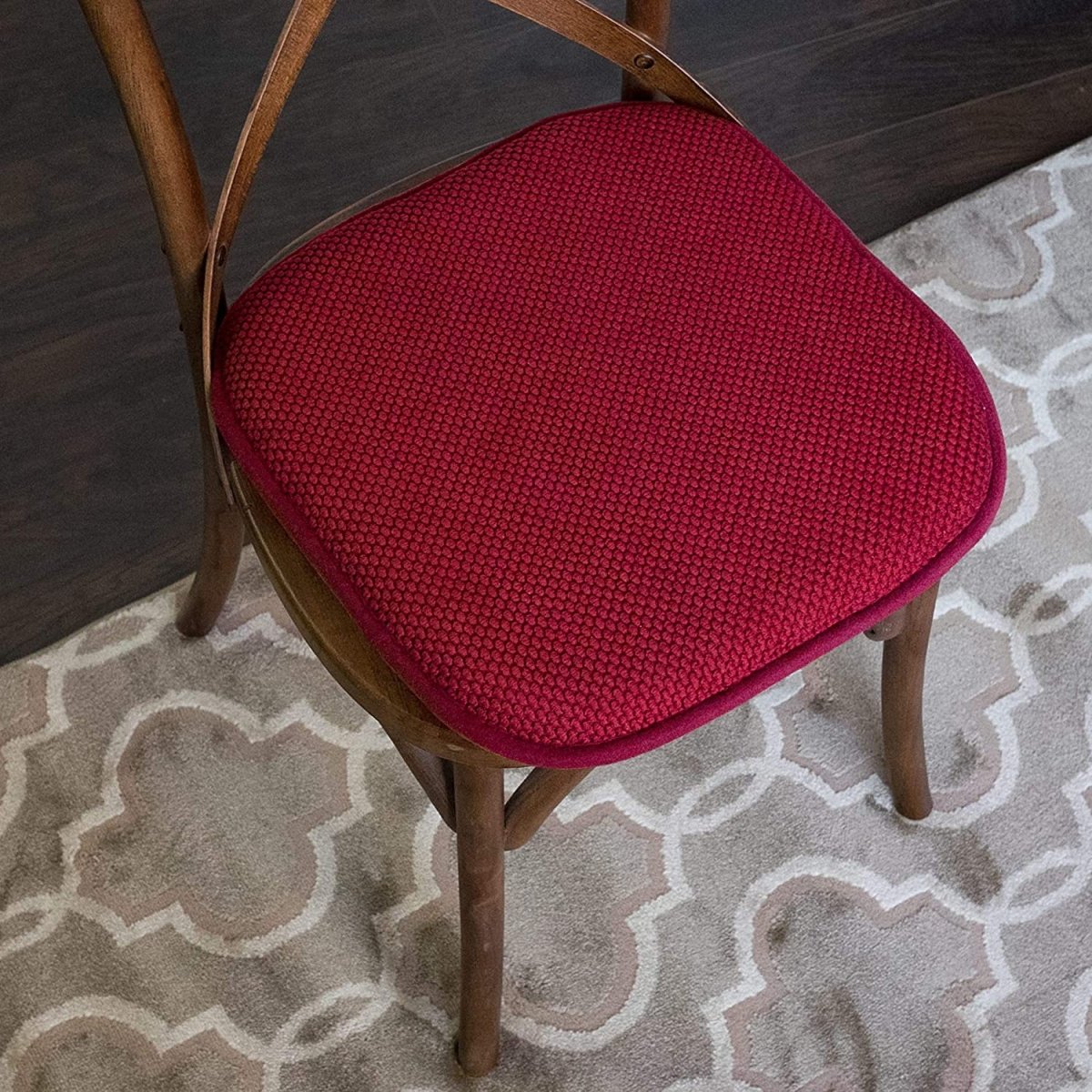 Memory Foam Chair Cushion Rounded Square 16" x 16" Seat Cover - Anna's Linens