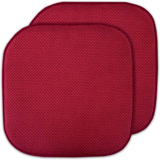 Memory Foam Chair Cushion Rounded Square 16" x 16" Seat Cover - Anna's Linens