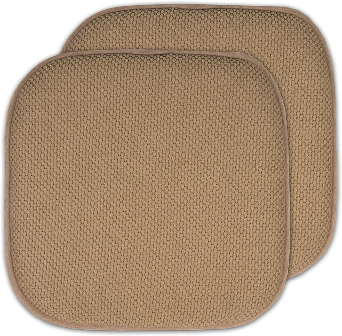 Memory Foam Chair Cushion Rounded Square 16" x 16" Seat Cover - Anna's Linens