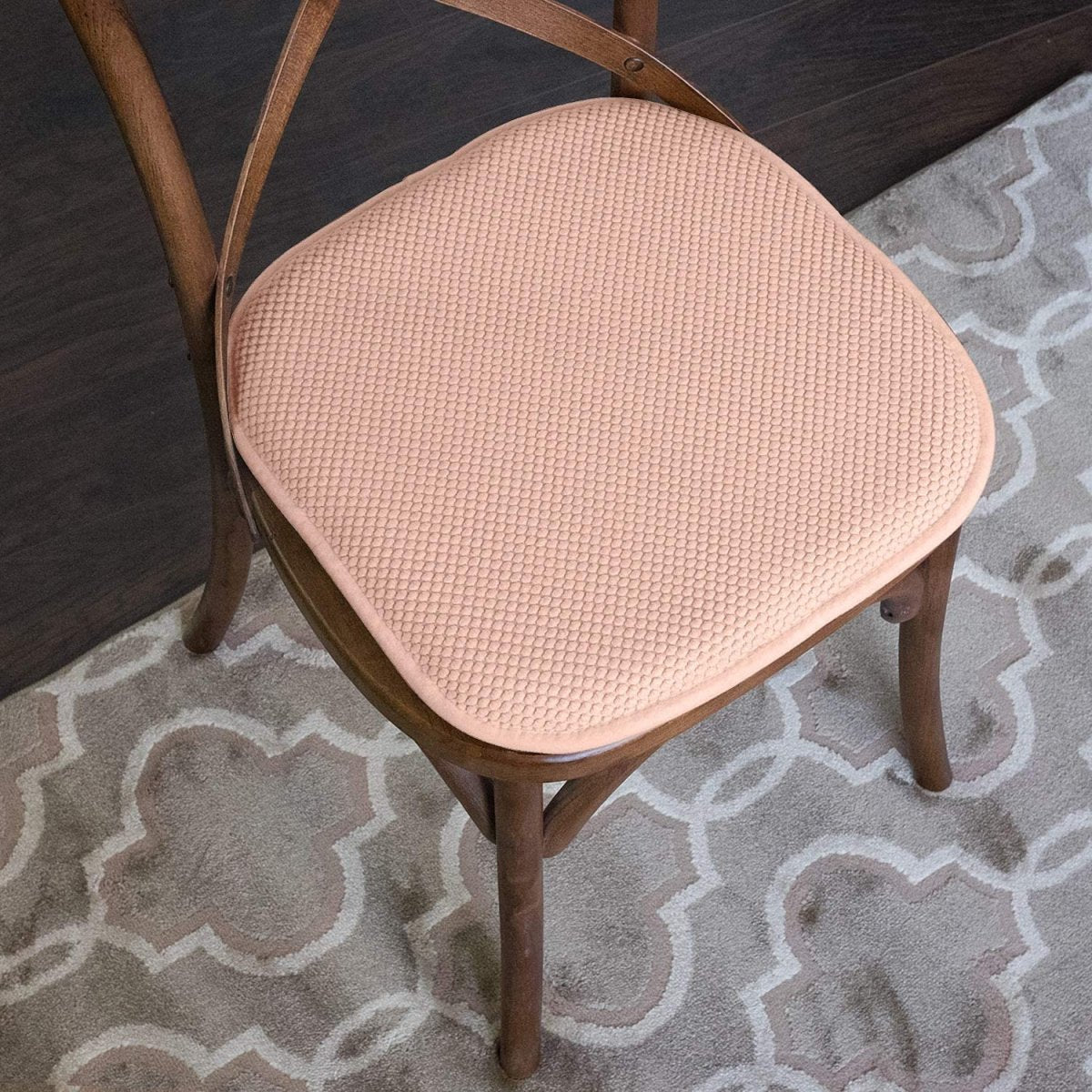 Memory Foam Chair Cushion Rounded Square 16" x 16" Seat Cover - Anna's Linens